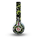 The Green Floral Swirls on Black Skin for the Beats by Dre Mixr Headphones