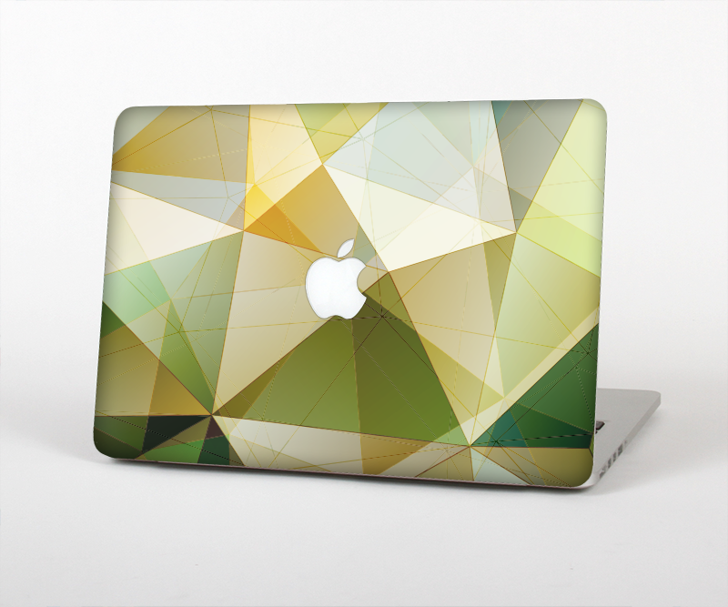 The Green Geometric Gradient Pattern Skin Set for the Apple MacBook Air 13"