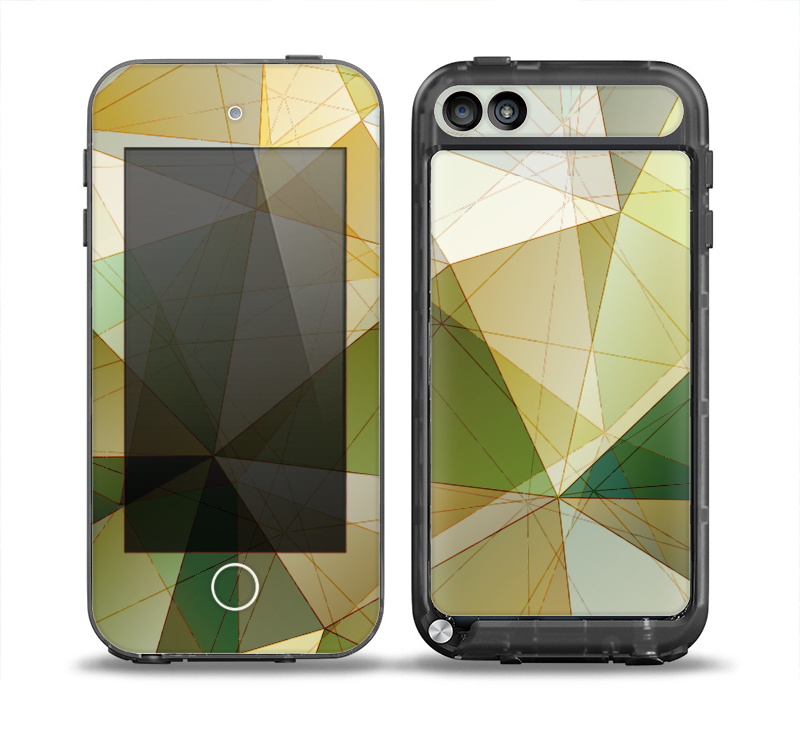 The Green Geometric Gradient Pattern Skin for the iPod Touch 5th Generation frē LifeProof Case