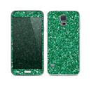 The Green Glitter Print Skin For the Samsung Galaxy S5