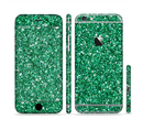 The Green Glitter Print Sectioned Skin Series for the Apple iPhone 6