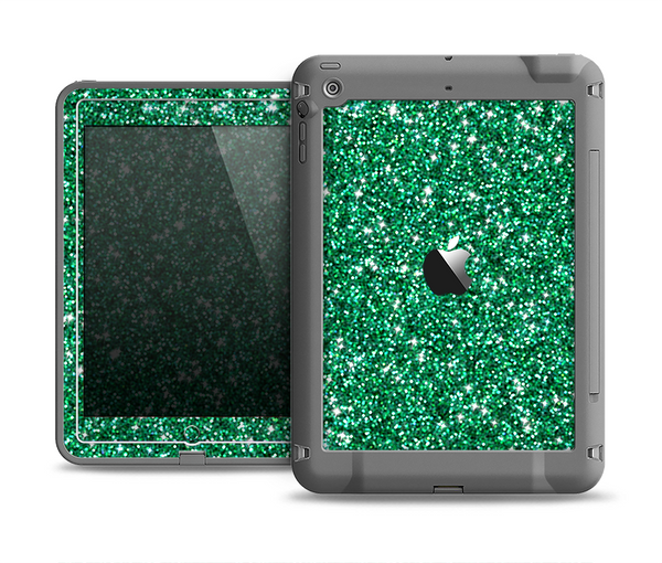 The Green Glitter Print Apple iPad Air LifeProof Fre Case Skin Set