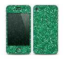 The Green Glitter Print Skin for the Apple iPhone 4-4s