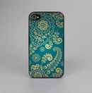 The Green & Gold Lace Pattern Skin-Sert for the Apple iPhone 4-4s Skin-Sert Case