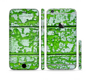 The Green Grunge Wood Sectioned Skin Series for the Apple iPhone 6s Plus