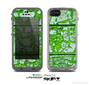 The Green Grunge Wood Skin for the Apple iPhone 5c LifeProof Case