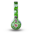 The Green Grunge Wood Skin for the Beats by Dre Mixr Headphones