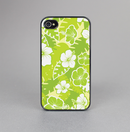 The Green Hawaiian Floral Pattern V4 Skin-Sert for the Apple iPhone 4-4s Skin-Sert Case
