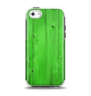 The Green Highlighted Wooden Planks Apple iPhone 5c Otterbox Symmetry Case Skin Set