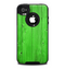 The Green Highlighted Wooden Planks Skin for the iPhone 4-4s OtterBox Commuter Case