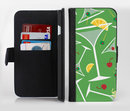 The Green Martini Drinks With Lemons Ink-Fuzed Leather Folding Wallet Credit-Card Case for the Apple iPhone 6/6s, 6/6s Plus, 5/5s and 5c