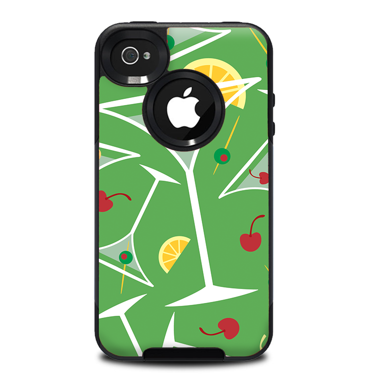 The Green Martini Drinks With Lemons Skin for the iPhone 4-4s OtterBox Commuter Case