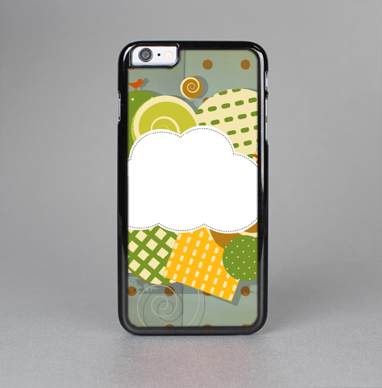 The Green Plaid & Polka Dotted Cloud Collage Skin-Sert Case for the Apple iPhone 6 Plus