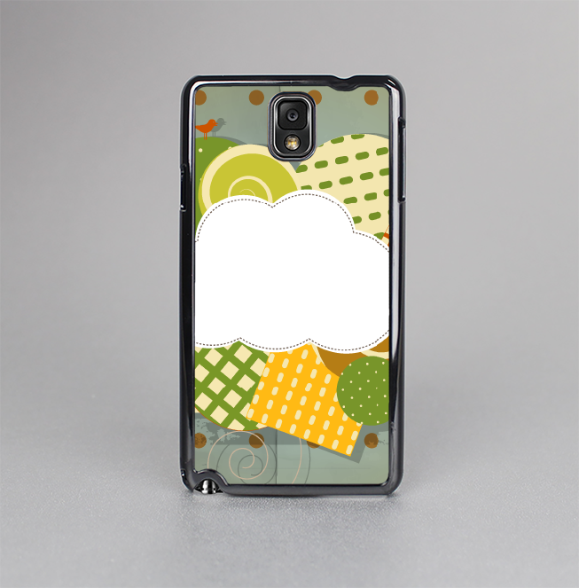 The Green Plaid & Polka Dotted Cloud Collage Skin-Sert Case for the Samsung Galaxy Note 3