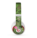 The Green Retro Floral and Skulls Skin for the Beats by Dre Studio (2013+ Version) Headphones