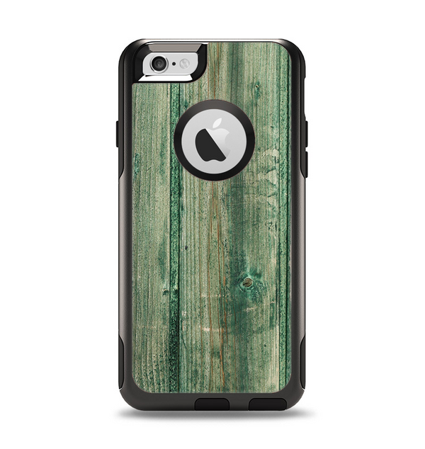 The Green Tinted Wood Planks Apple iPhone 6 Otterbox Commuter Case Skin Set