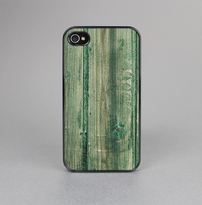 The Green Tinted Wood Planks Skin-Sert for the Apple iPhone 4-4s Skin-Sert Case