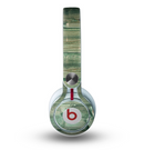 The Green Tinted Wood Planks Skin for the Beats by Dre Mixr Headphones