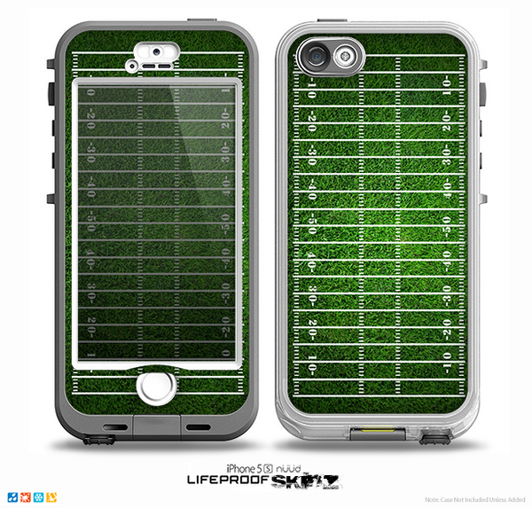 The Green Turf Football Field Skin for the iPhone 5-5s NUUD LifeProof Case for the LifeProof Skin