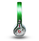 The Green Vector Swirly HD Strands Skin for the Beats by Dre Mixr Headphones