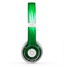 The Green Vector Swirly HD Strands Skin for the Beats by Dre Solo 2 Headphones