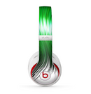 The Green Vector Swirly HD Strands Skin for the Beats by Dre Studio (2013+ Version) Headphones