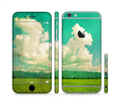 The Green Vintage Field Scene Sectioned Skin Series for the Apple iPhone 6