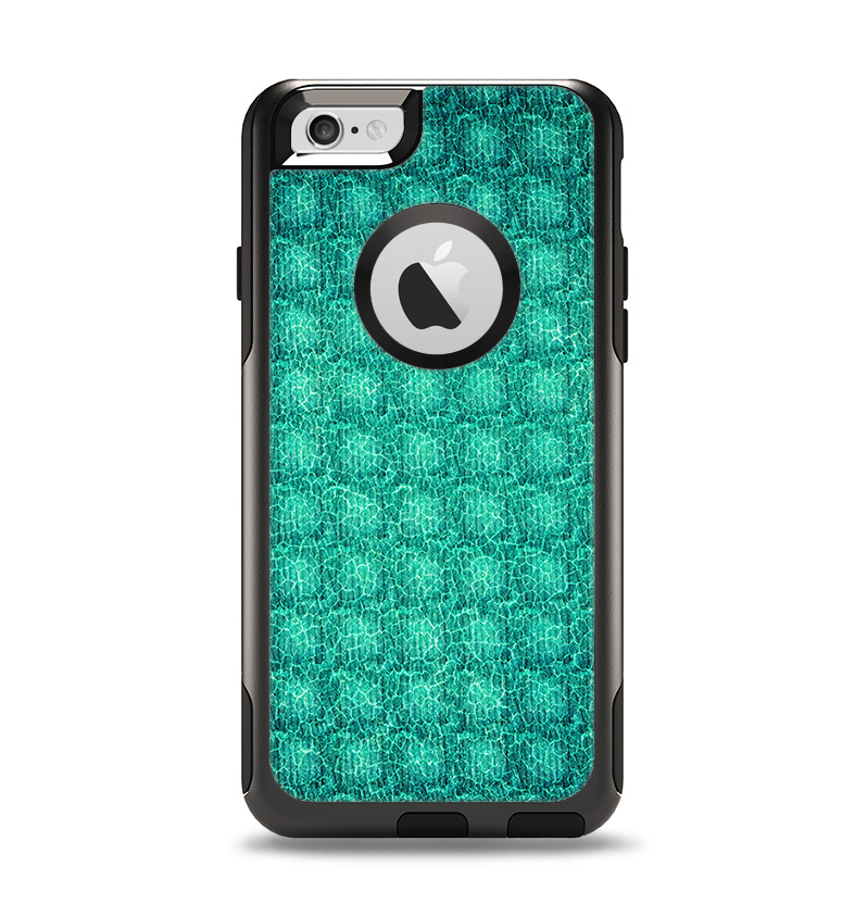 The Green Wavy Abstract Pattern Apple iPhone 6 Otterbox Commuter Case Skin Set