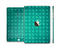The Green Wavy Abstract Pattern Full Body Skin Set for the Apple iPad Mini 3