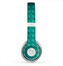 The Green Wavy Abstract Pattern Skin for the Beats by Dre Solo 2 Headphones
