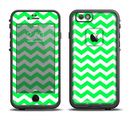 The Green & White Chevron Pattern Apple iPhone 6/6s Plus LifeProof Fre Case Skin Set