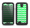 The Green & White Chevron Pattern Samsung Galaxy S4 LifeProof Nuud Case Skin Set