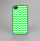 The Green & White Chevron Pattern Skin-Sert for the Apple iPhone 4-4s Skin-Sert Case