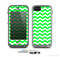 The Lime Green & White Chevron Pattern Skin for the Apple iPhone 5c LifeProof Case