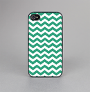 The Green & White Chevron Pattern V2 Skin-Sert for the Apple iPhone 4-4s Skin-Sert Case