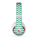 The Green & White Chevron Pattern V2 Skin for the Beats by Dre Studio (2013+ Version) Headphones