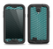 The Green & White Wavy Squares Samsung Galaxy S4 LifeProof Nuud Case Skin Set