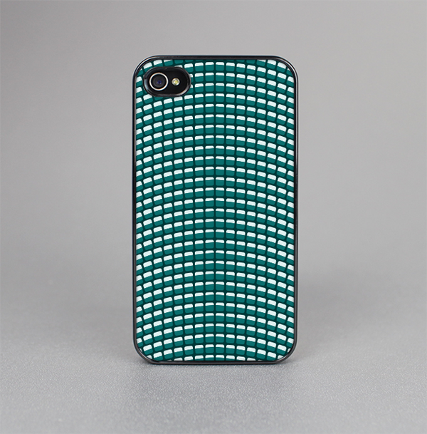 The Green & White Wavy Squares Skin-Sert for the Apple iPhone 4-4s Skin-Sert Case