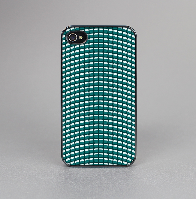 The Green & White Wavy Squares Skin-Sert for the Apple iPhone 4-4s Skin-Sert Case