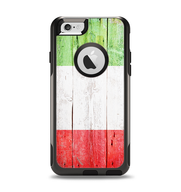 The Green, White and Red Flag Wood Apple iPhone 6 Otterbox Commuter Case Skin Set