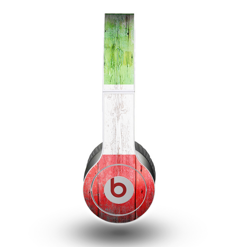 The Green, White and Red Flag Wood Skin for the Beats by Dre Original Solo-Solo HD Headphones