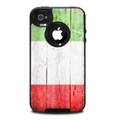 The Green, White and Red Flag Wood Skin for the iPhone 4-4s OtterBox Commuter Case