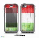 The Green, White and Red Flag Wood Skin for the iPhone 5c nüüd LifeProof Case