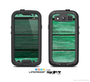 The Green Wide Wood Planks Skin For The Samsung Galaxy S3 LifeProof Case