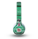 The Green Wide Wood Planks Skin for the Beats by Dre Mixr Headphones