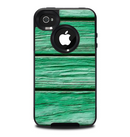 The Green Wide Wood Planks Skin for the iPhone 4-4s OtterBox Commuter Case