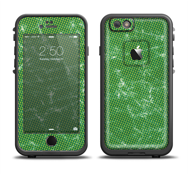 The Green & Yellow Mesh Apple iPhone 6 LifeProof Fre Case Skin Set