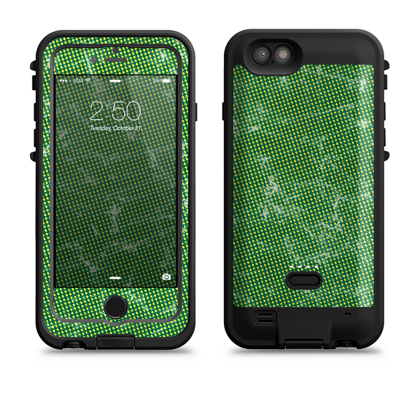 The Green & Yellow Mesh Apple iPhone 6/6s LifeProof Fre POWER Case Skin Set