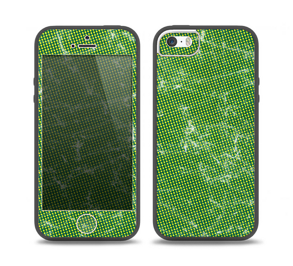 The Green & Yellow Mesh Skin Set for the iPhone 5-5s Skech Glow Case