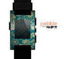 The Green & Gold Lace Pattern Skin for the Pebble SmartWatch